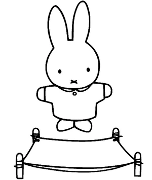 Miffy in the Air Coloring Page