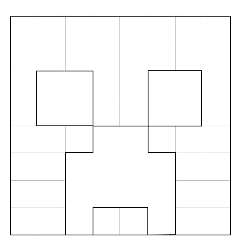 Creeper Face Coloring Page