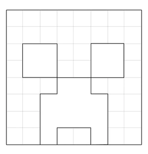 Creeper Face Coloring Page