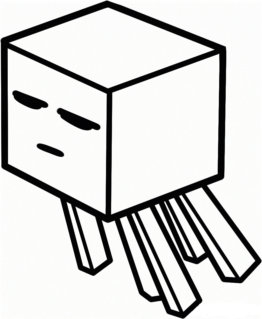 Ghast is soaring through the air Coloring Page