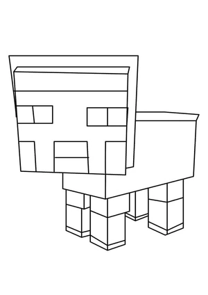 Lamb from Minecraft Coloring Page