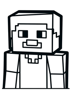 Minecraft Steve in Cartoon Style