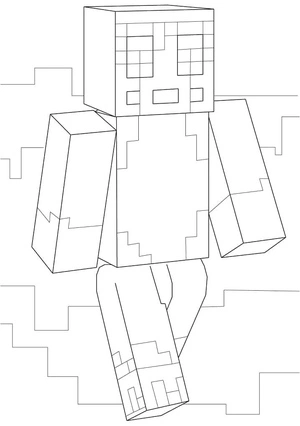 Stampy from Minecraft Coloring Page