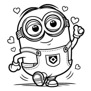 Adorable Minion Coloring Page