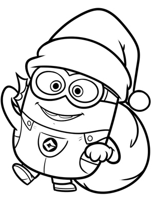 Bob the Minion celebrating Christmas