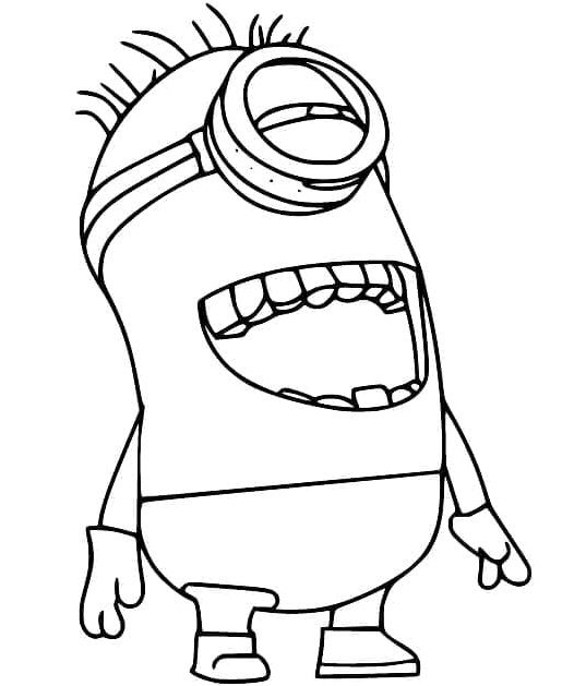 Laughing Minion Coloring Page