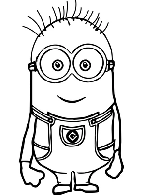 Minion Standing Coloring Page Coloring Page