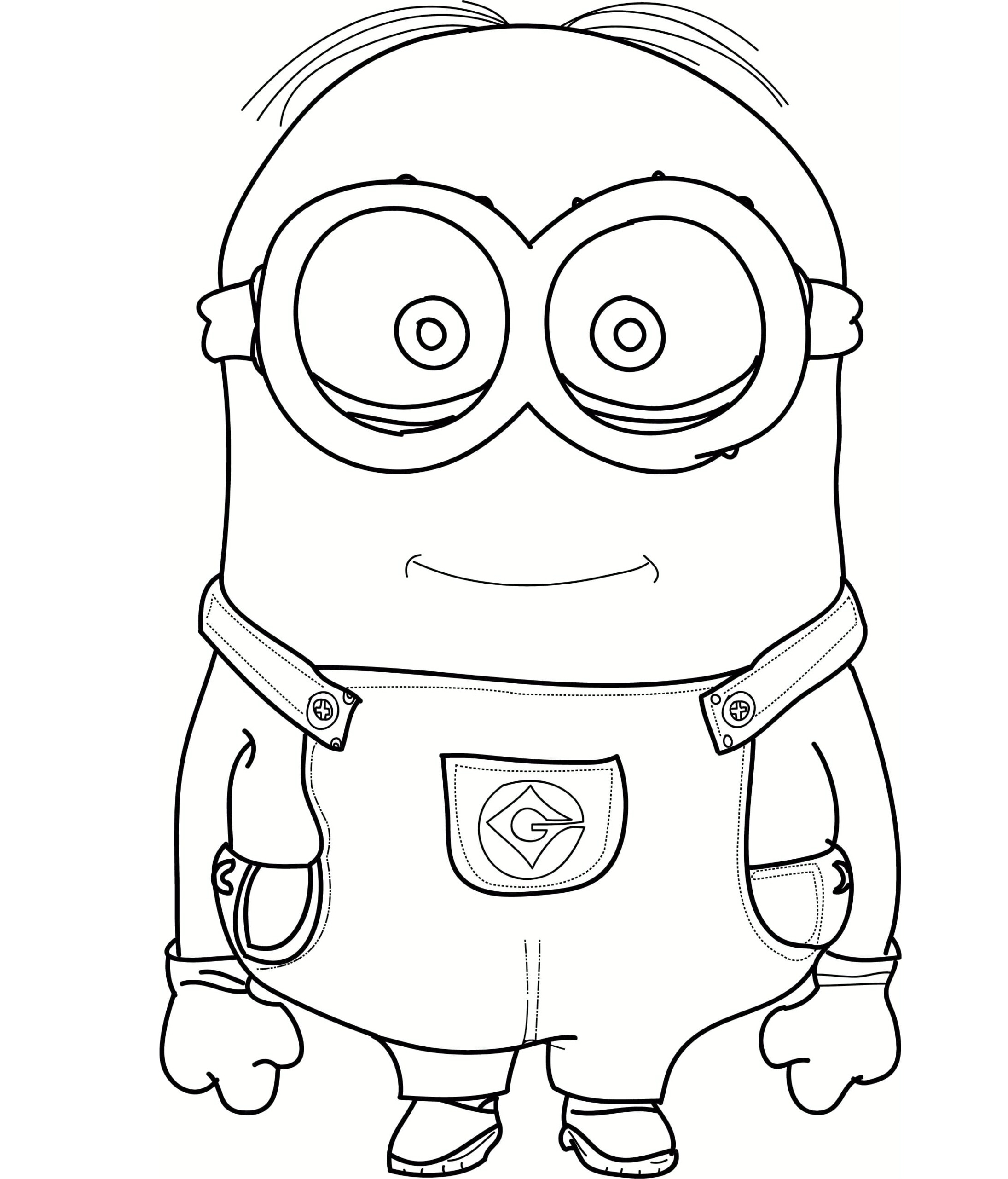 Standing Minion Coloring Page