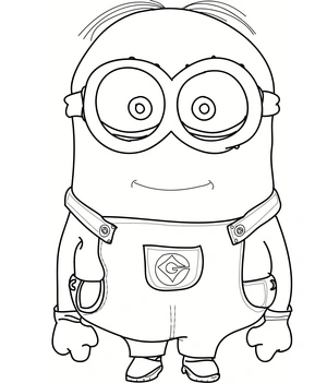 Standing Minion Coloring Page