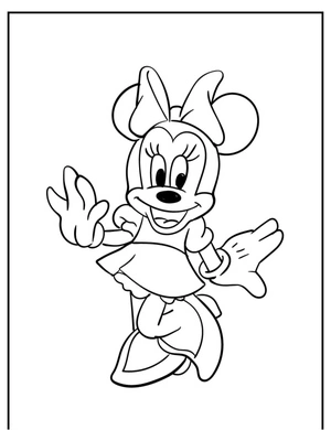 Enchanting Minnie Mouse Coloring Page