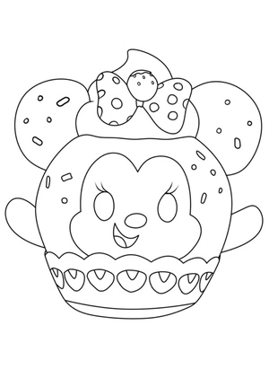Minnie Mouse Shaped Like a Teapot Coloring Page