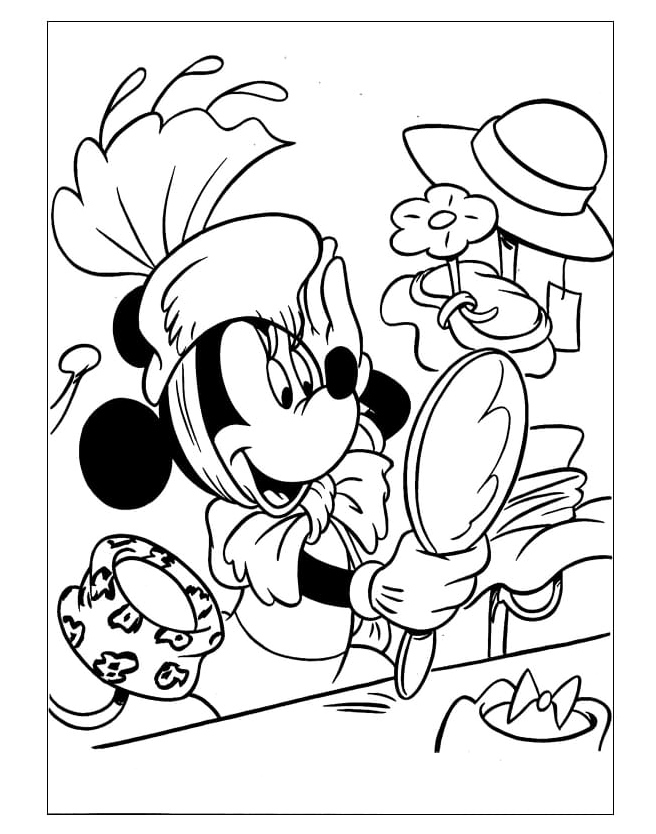 Minnie Shows Self-Love Coloring Page