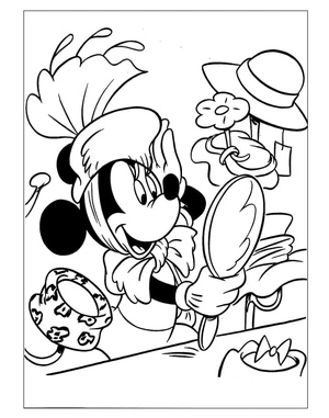 Minnie Shows Self-Love Coloring Page