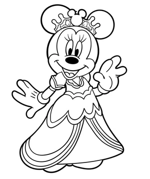 Princess Minnie Coloring Page