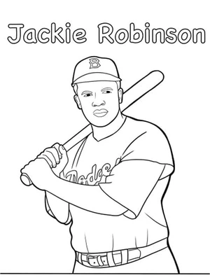 Coloring Page: Jackie Robinson Coloring Page