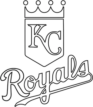 Logo of Kansas City Royals Coloring Page