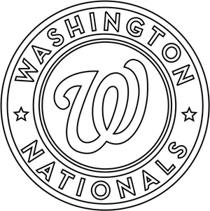 Logo of the Washington Nationals Coloring Page