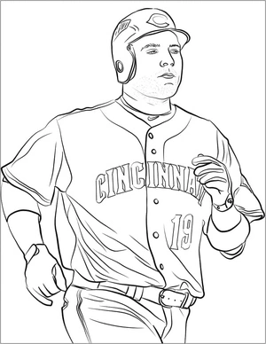 Votto Joey Coloring Page