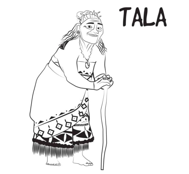 Grandma Tala Coloring Page