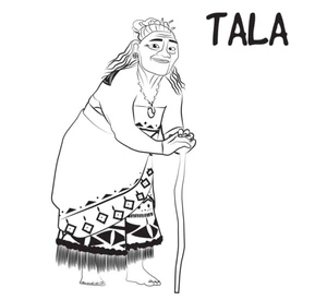 Grandma Tala Coloring Page