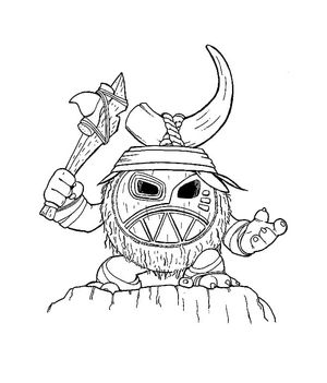 Kakamora from the Disney movie Moana Coloring Page