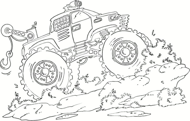 Free Printable Monster Truck Coloring Page Coloring Page