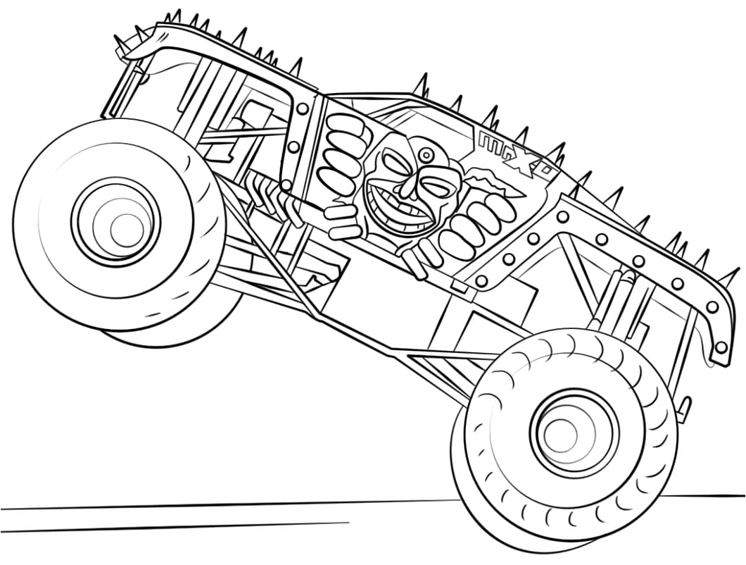 Max the Monster Truck Coloring Page