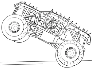 Max the Monster Truck Coloring Page