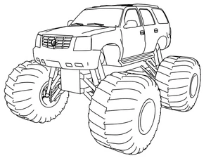 Monster Truck Coloring Page Coloring Page