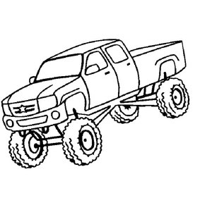 Printable Monster Truck Activity Page Coloring Page