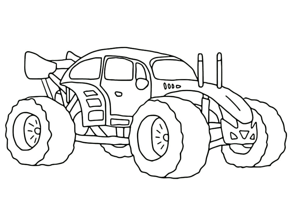 Tiny Truckeroo Coloring Page