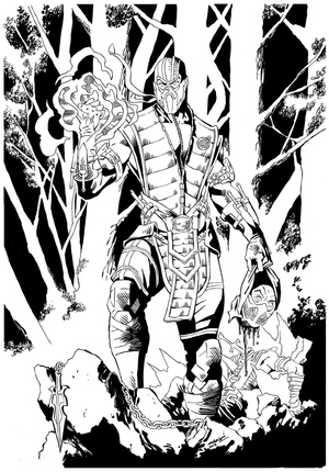Battle between Scorpion and Sub Zero