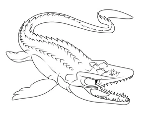 Animated Mosasaurus Coloring Page Coloring Page