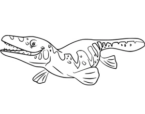 Free Mosasaurus Coloring Page Coloring Page