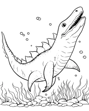 Mosasaurus Coloring Page Coloring Page