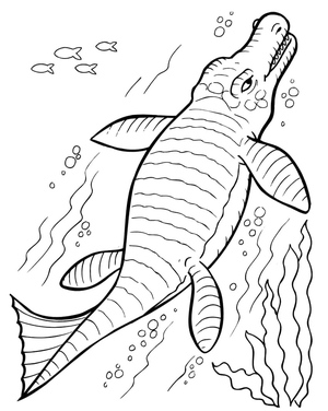 Printable Mosasaurus Coloring Page
