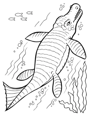 Printable Mosasaurus Coloring Page Coloring Page