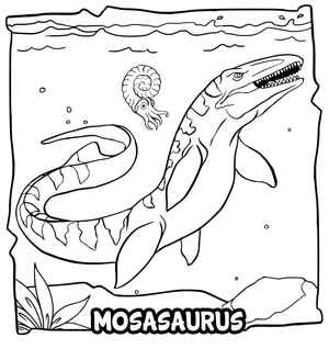 Printable Mosasaurus Coloring Sheet Coloring Page