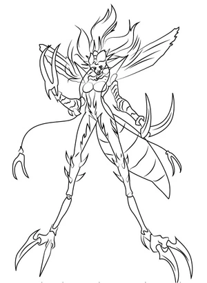 Cool Mosquito Monster Coloring Page