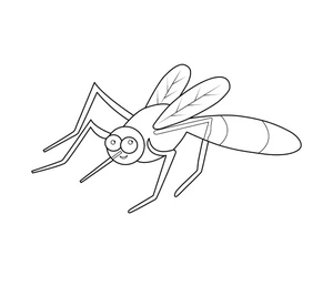 Mighty Mosquito Coloring Page