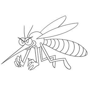 Terrific Mosquito Coloring Page