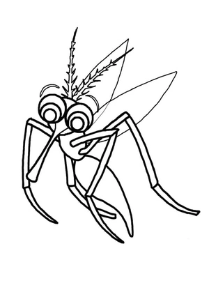 Vector Free of Mosquitoes Coloring Page