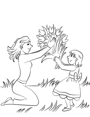 6th Mother's Day Coloring Page