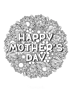 Mother's Day Free Printable Coloring Page Coloring Page