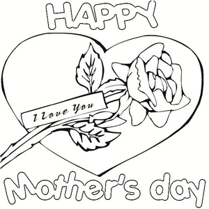 Mother's Day Roses Coloring Page