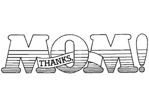 Thank you, Mom Coloring Page