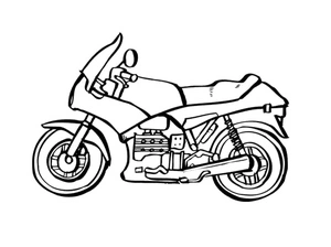 Free Motorcycle Coloring Page for Kids Coloring Page