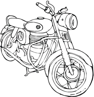 Kids Motorcycle Coloring Page