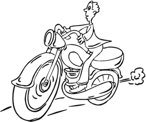 Man on a Motorcycle