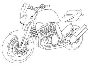 Printable Motorcycle Coloring Page Coloring Page